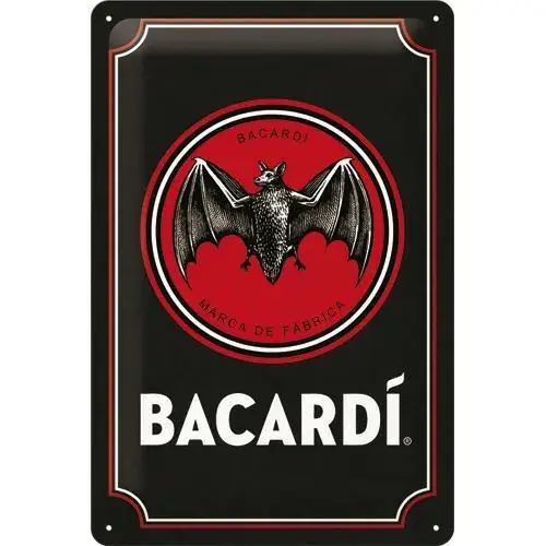 Darmowa dostawa METALOWY PLAKAT 20 X 30CM BACARDI