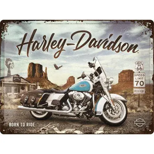 Darmowa dostawa METALOWY PLAKAT 30X40CM HARLEY DAVIDSON ROUTE