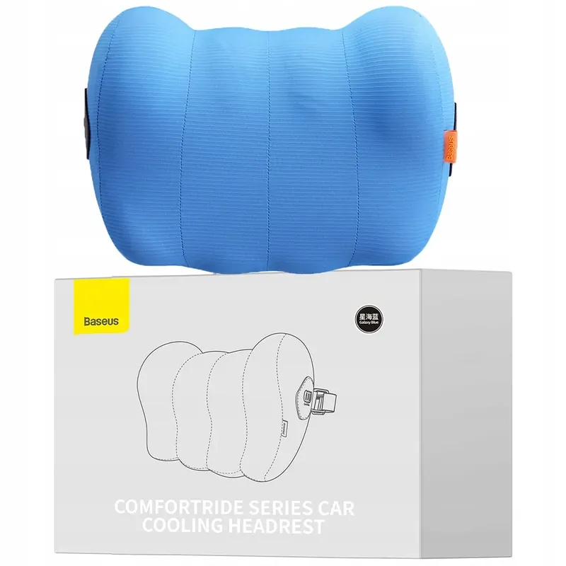 BASEUS PODUSZKA SAMOCHODOWA NA ZAGŁÓWEK COMFORTRIDE NIEBIESKA WYGODNA Szybka dostawa