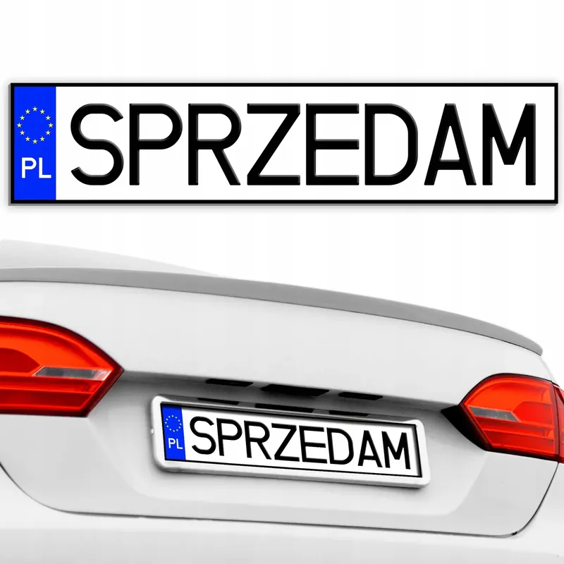 Wysoka jakość TABLICE REJESTRACYJNE 2szt. PCV 50x11cm POD RAMKI DO AUTA SPRZEDAM WZORY