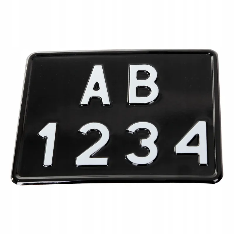 Bezpieczna płatność Polskie Tablice Ciągnik Czarne Motor Tłoczone