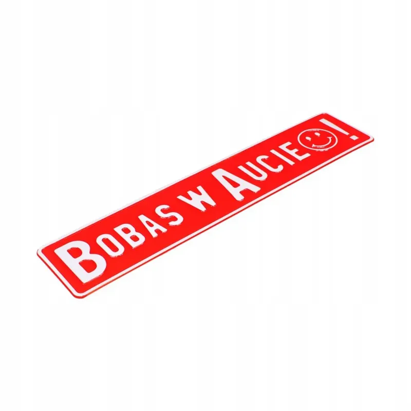 Tablica tłoczona Bobas w Aucie aluminiowa gadżet Tani
