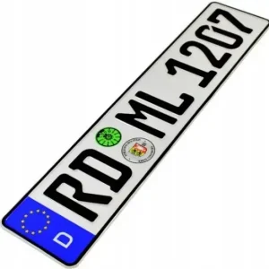 Tani Niemiecka tablica z naklejkami, aluminiowa 1 szt.