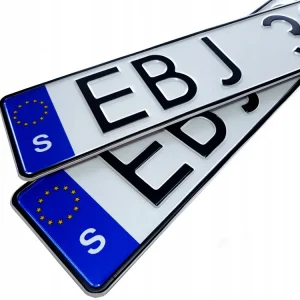 Tablice rejestracyjne Szwecja komplet aluminiowe Wysoka jakość