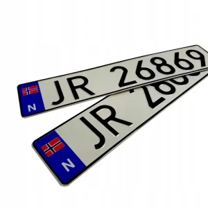 Tablice rejestracyjne Norwegia komplet Wysoka jakość