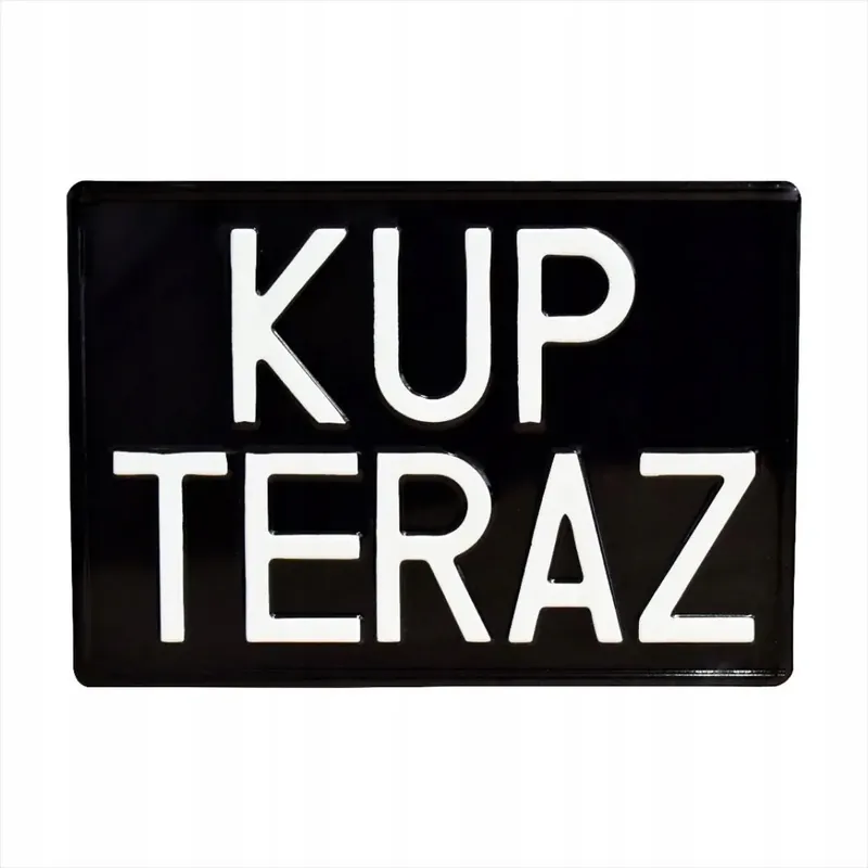 Oryginalny Stara polska tablica kwadratowa duża 305 x 214 mm