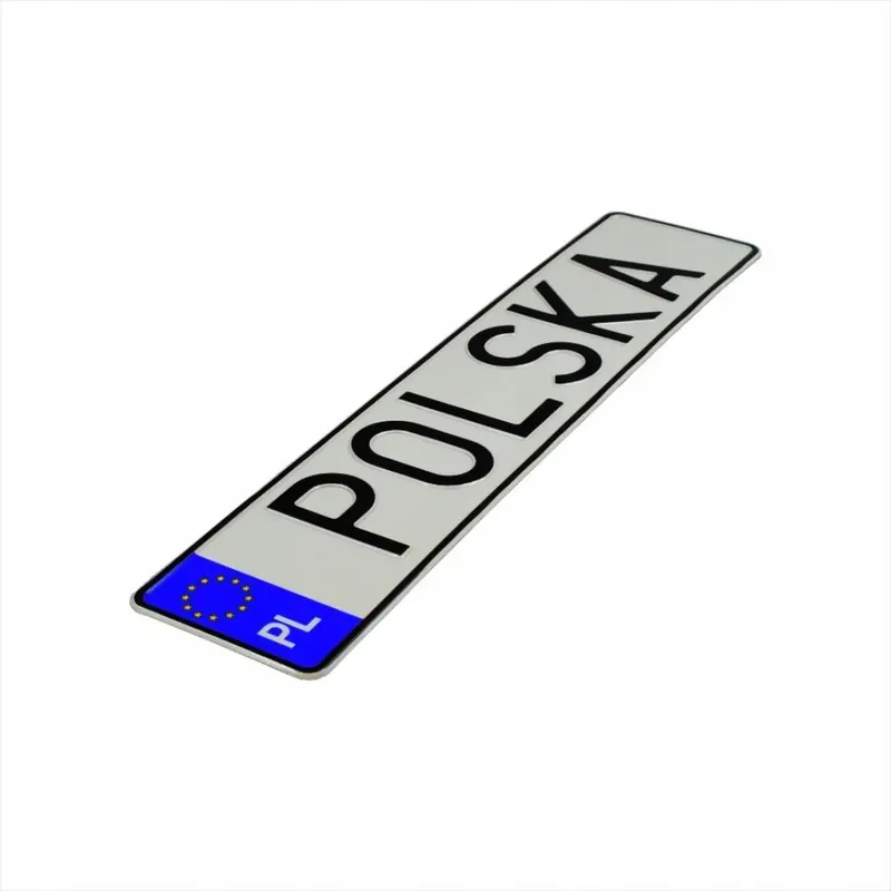 Nowość Polska tablica aluminiowa do ramek rejestracyjnych