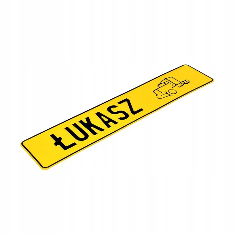 Ostatnia szansa Tablica alu do ramki rejestracyjnej ŁUKASZ truck