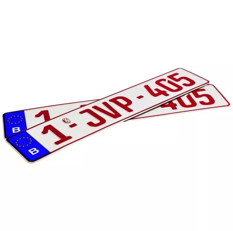 Belgijskie tablice rejestracyjne 2 sztuki tłoczone Tani