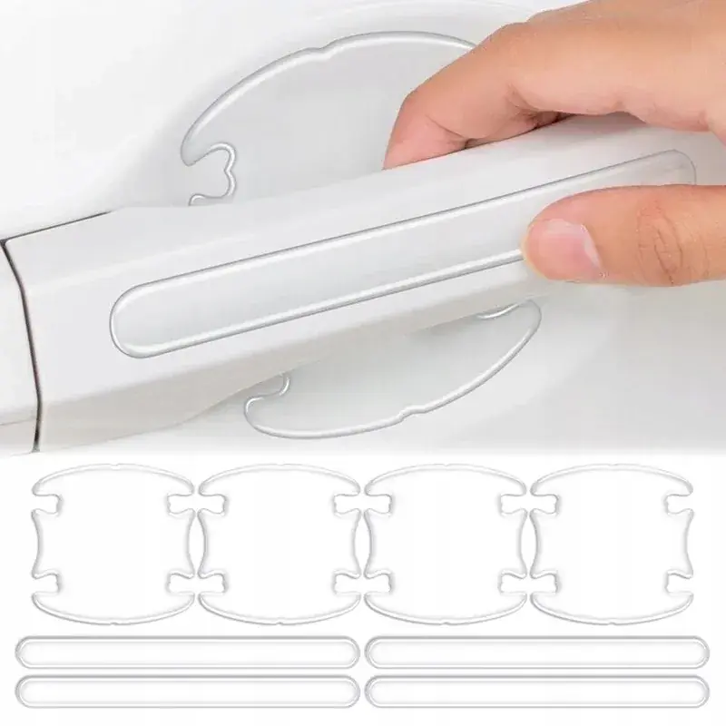 NAKLEJKI OCHRONNE ZABEZPIECZAJĄCE NA SAMOCHÓD POD KLAMKI + ODBOJNIKI DRZWI Autentyczny