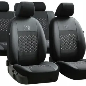 Pokrowce skórzane Premium Moti dopasowane PEUGEOT komplet przód tył Promocja