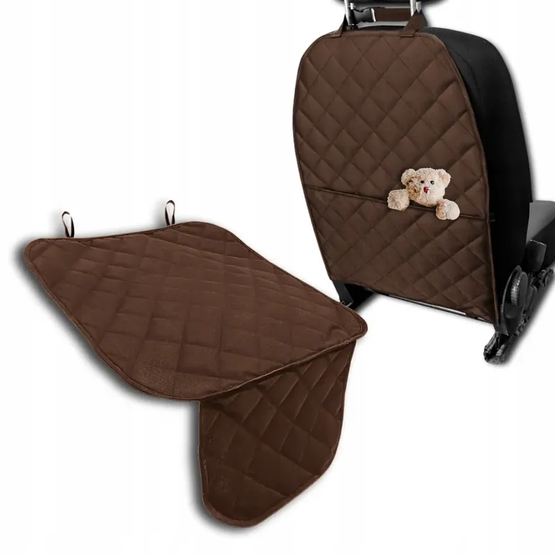 Wysoka jakość OCHRONA TAPICERKI PRZED DZIEĆMI MATA OSŁONA KOPACZKA ORGANIZER KIESZEŃ BRĄZ