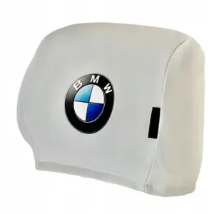 Najlepsza cena Bmw Pokrowce na zagłówki z Logo 2 szt.Białe