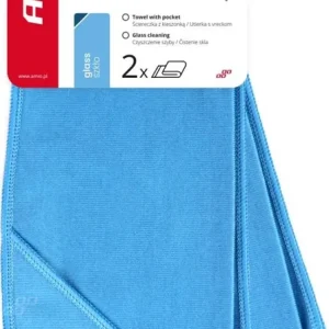Bezpieczna płatność AMiO Ściereczka mikrofibra do mycia czyszczenia szyb okien luster 30x40 cm 2 sztuki amio-03732