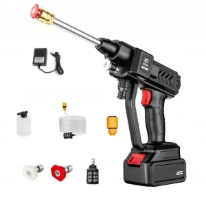 Zamów teraz MYJKA Ciśnieniowa AKUMULATOROWA 60bar ZESTAW 500W