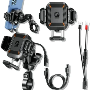 Ekspresowa dostawa SUPERO Uchwyt na telefon do roweru, motocykla Supero KEWIG M33-A1 + ładowarka indukcyjna 15W, czarny