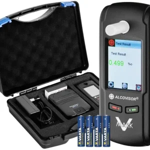 Wysoka jakość Alkomat elektrochemiczny AlcoVisor Mark V Plus (Black) z drukark�