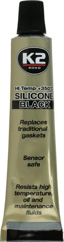 K2 K2 Czarny silikon wysokotemperaturowy do 350°C tubka 21g uniwersalny Wyprzedaż