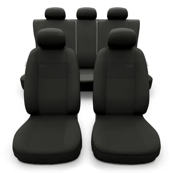 Ekspresowa dostawa Uniwersalne pokrowce samochodowe do Seat Toledo I, II, III, IV (1991-2018) - pokrowce na fotele - Auto-Dekor - RS - czarny