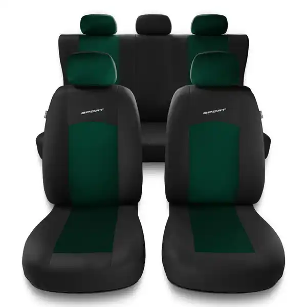 Uniwersalne pokrowce samochodowe do Volkswagen Taigo (2022-....) - pokrowce na fotele - Auto-Dekor - Sport Line - zielony Wyprzedaż