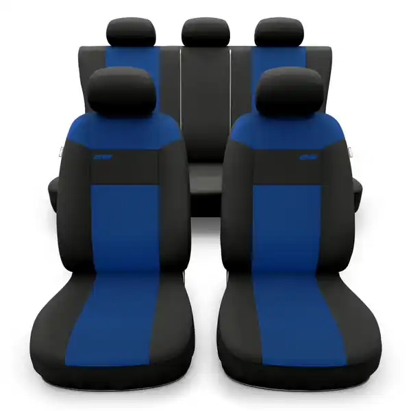 Uniwersalne pokrowce samochodowe do Volkswagen Passat CC (2008-2011) - pokrowce na fotele - Auto-Dekor - RS - niebieski Ekspresowa dostawa