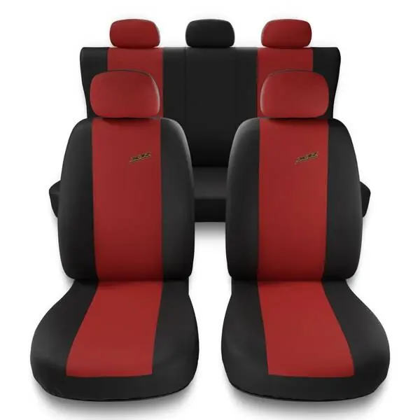 Wyprzedaż Uniwersalne pokrowce samochodowe do Peugeot 207 (2006-2013) - pokrowce na fotele - Auto-Dekor - XR - czerwony