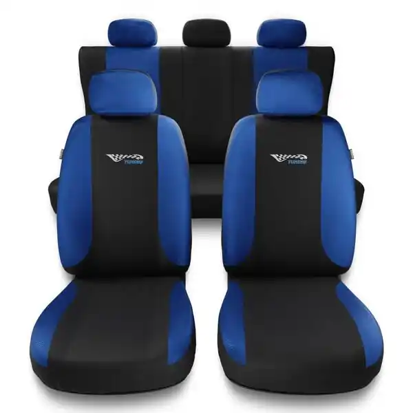 Uniwersalne pokrowce samochodowe do Toyota Proace I, II (2013-....) - pokrowce na fotele - Auto-Dekor - Tuning - niebieski Wyprzedaż