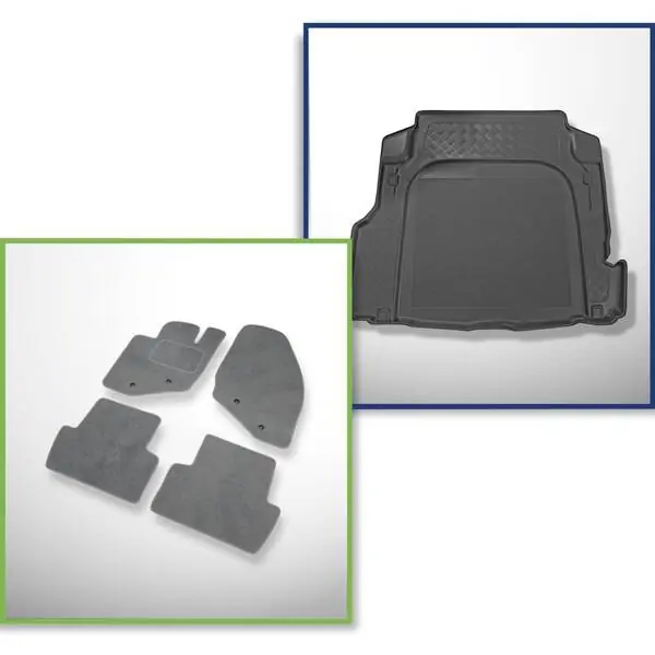 Zestaw: dywaniki welurowe + mata do bagażnika do Volvo S80 I (1999-2006) Ostatnia szansa