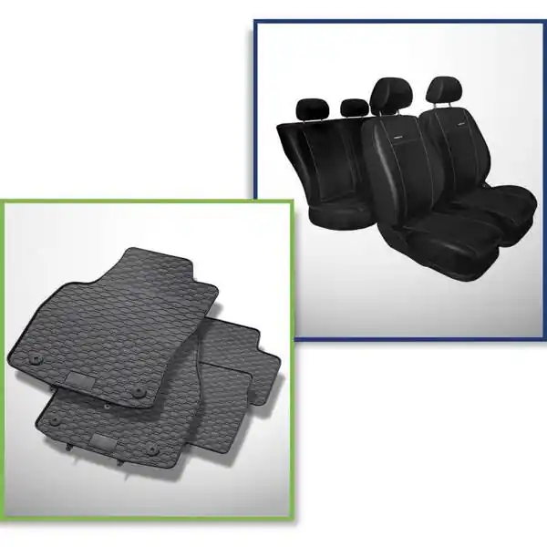 Wyprzedaż Zestaw: dywaniki gumowe + pokrowce szyte na miarę do Opel Astra H Caravan, Hatchback, Sedan (2004-2013) - Premium