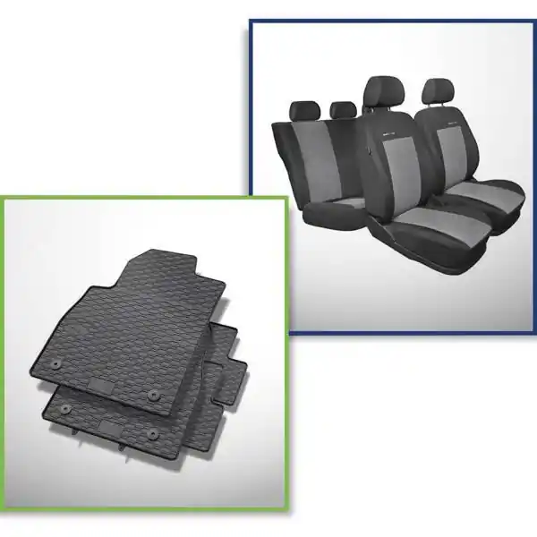 Zamów teraz Zestaw: dywaniki gumowe + pokrowce szyte na miarę do Opel Astra J Hatchback, Sedan, Sports Tourer (2009-2015) - Elegance