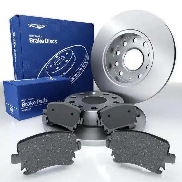 Klocki + tarcze hamulcowe do Volkswagen Golf VI Hatchback, Kabriolet, Variant (2008-2016) - Tomex - TX 13-95 + TX 70-79 (oś tylną) Premium