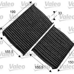 VALEO Filtr, przewietrzanie przestrzeni pasażerskiej 715557 Premium