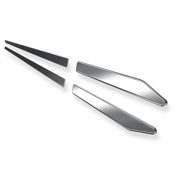 Stalowe listwy boczne do Fiat Doblo II FL Van (5 drzwi) - (2015-2022) - Croni - W - srebrny (mat) Premium