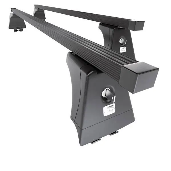 Zamów teraz Stalowy bagażnik dachowy do Renault Scenic II Minivan (2003-2008) - czarne belki dachowe z uchwytem - Amos - β-101 - O - punkty montażowe