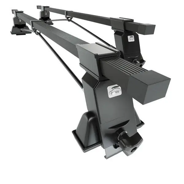 Tylko dziś Stalowy bagażnik dachowy do Mitsubishi Carisma Sedan, Hatchback (1997-2005) - czarne belki dachowe z uchwytem - Amos - AM-1 - Z - punkty montażowe