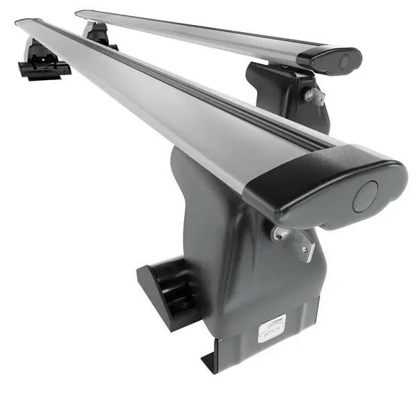 Aluminiowy bagażnik dachowy do Ford Kuga II SUV (2013-2019) - srebrne belki dachowe z uchwytem - Amos - D-1 - Dynamic - bez punktów montażowych Promocja