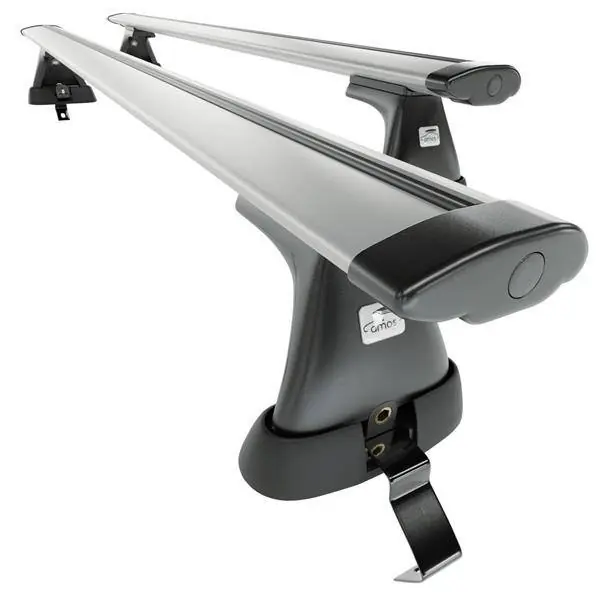 Aluminiowy bagażnik dachowy do Skoda Octavia II Liftback (2009-2012) - srebrne belki dachowe z uchwytem - Amos - K-G - Dynamic - bez punktów montażowych Oryginalny