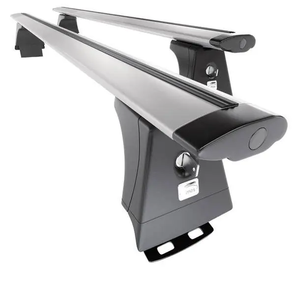 Aluminiowy bagażnik dachowy do Honda CR-V III SUV (2007-2011) - srebrne belki dachowe z uchwytem - Amos - β-104 - Dynamic - punkty montażowe Wysoka jakość