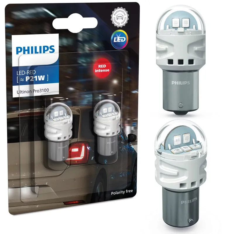 Popularny Żarówki Philips LED Ultinion Pro3100 P21W RED RU31 2szt