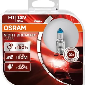 Najlepsza cena Żarówki OSRAM H1 Night Breaker Laser +150% (2 sztuki)