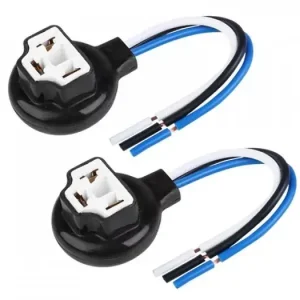 Gniazdo / kostka żarówki H4 łamane, ceramiczne, przewód 15cm, 2 szt. Tani