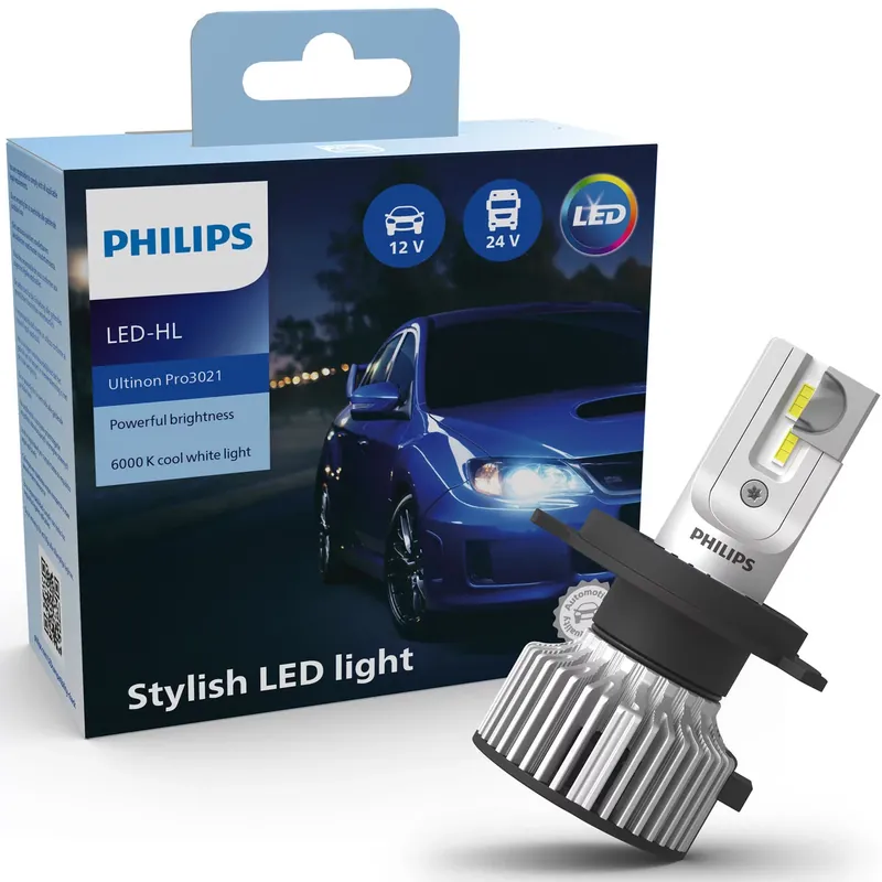 Philips żarówki LED H4 Ultinon PRO3021 Popularny