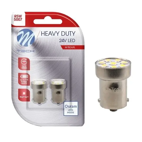 2x Żarówka R5W Led Osram G18 24V 8xSMD2835 Biała Tir Ostatnia szansa