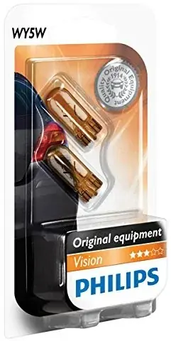 Philips 12396 NAB2 żarówka z trzonkiem szklanym Vision WY5W 12396NAB2 Tylko dziś
