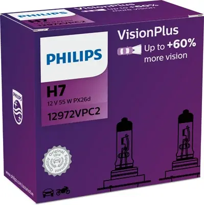 Żarówki Philips VisionPlus H7 55 W 2 szt. Zamów teraz
