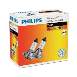 Ekspresowa dostawa ZASTAW 2x Żarówka samochodowa Philips VISION 12972PRC2 H7 PX26d/55W/12V
