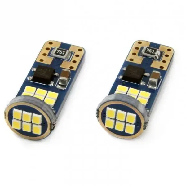 Bezpieczna płatność CANBUS AMiO Led 18smd ultrabright 2016 t10e (w5w) white 12v/24v AMI-01292