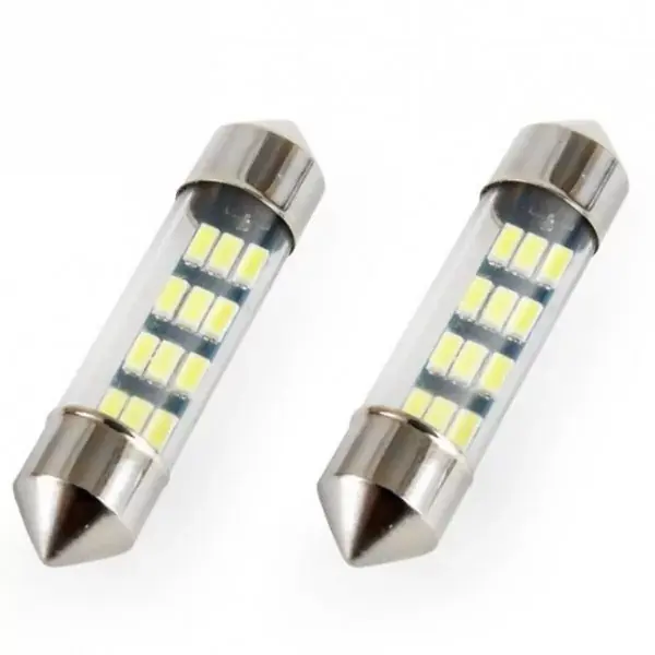 AMiO 01090 Żarówki Led Standard Festoon C5W 12xSMD 3014 12V 36mm 2 sztuki AMI-01090 Ostatnia szansa