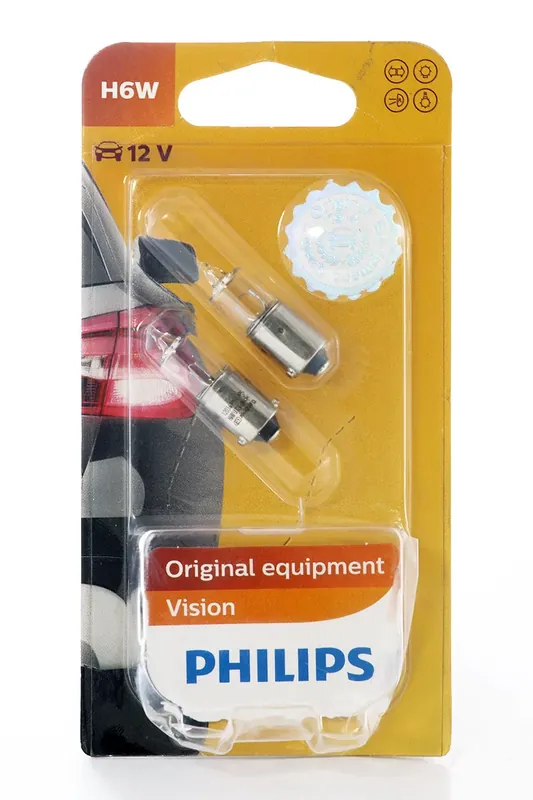 Żarówki PHILIPS H6W 12V 6W, 2 sztuki Oryginalny