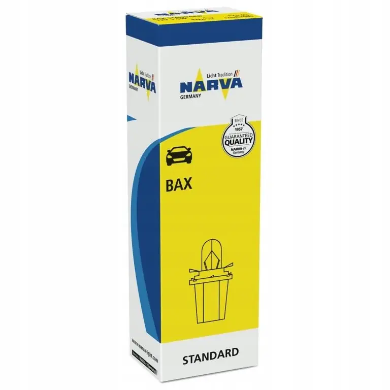Zarowka 12V 1.5W Bax BX8.4D Oprawa Plastikowa Beige (bezowa) Szt Narva Nowość